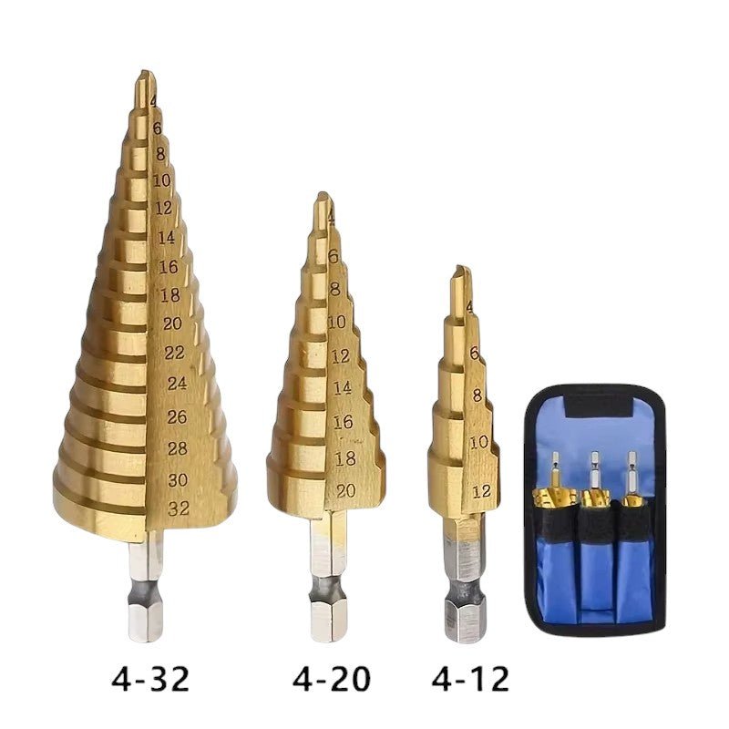 3 - teiliges Stufenbohrer - Set