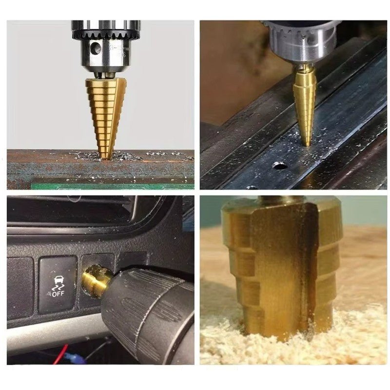 3 - teiliges Stufenbohrer - Set