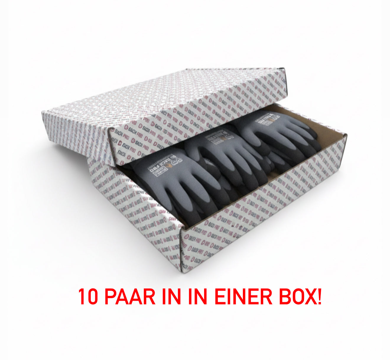 DACH PRO Arbeitshandschuhe – 10er-Box Montagehandschuhe mit verstärktem Daumen-Zeigefinger-Bereich