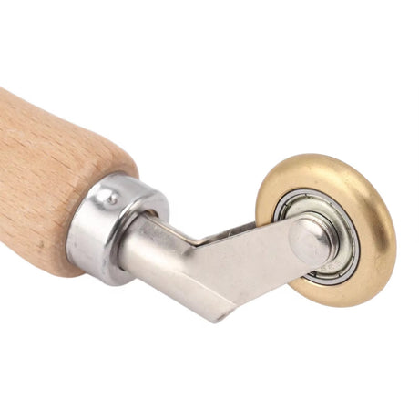 Doppelseitige Andrückrolle mit Silikon - und Messingrolle