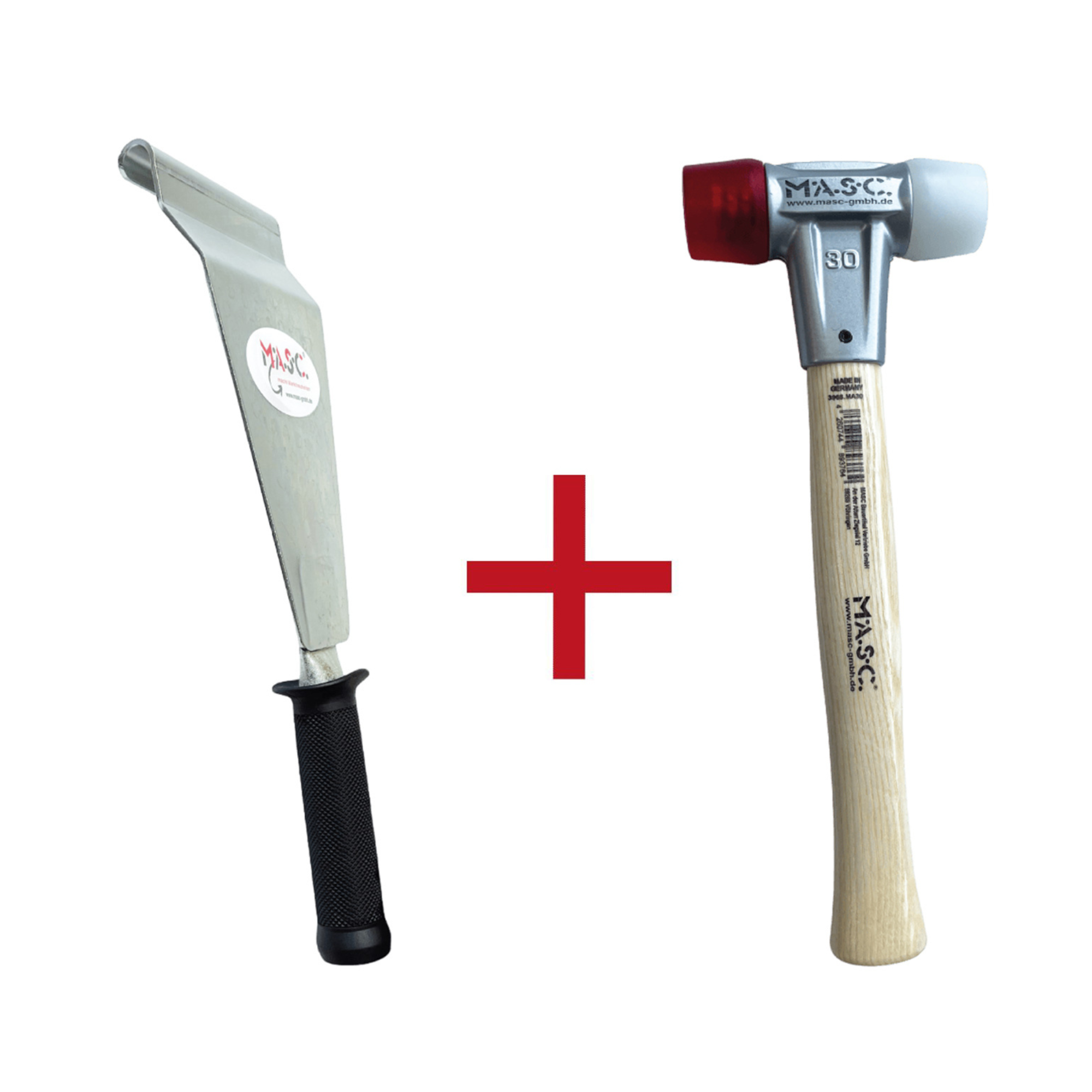 MASC Werkzeugset zum Ausbeulen und Richten von verbeulten Dachrinnen mit Wulstausbeuler und Schonhammer