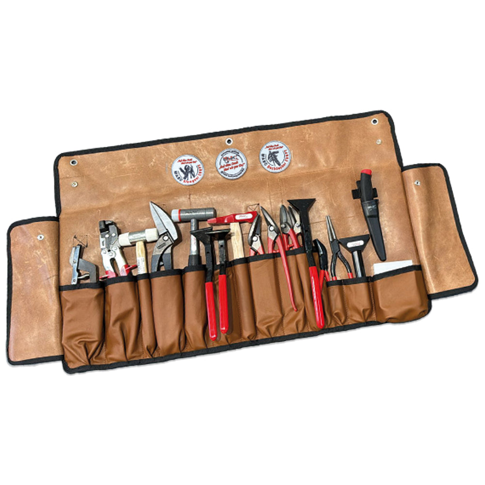 MASC Ledertasche – Rollbare Werkzeugtasche mit 13 Fächern
