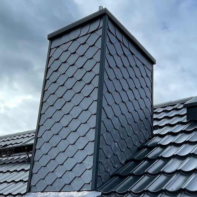 Eckschiene mit Schnittkantenüberdeckung Prefa P10 – Metall Eckprofil, Kantprofil Aluminium 2,5 Meter  Dach PRO   