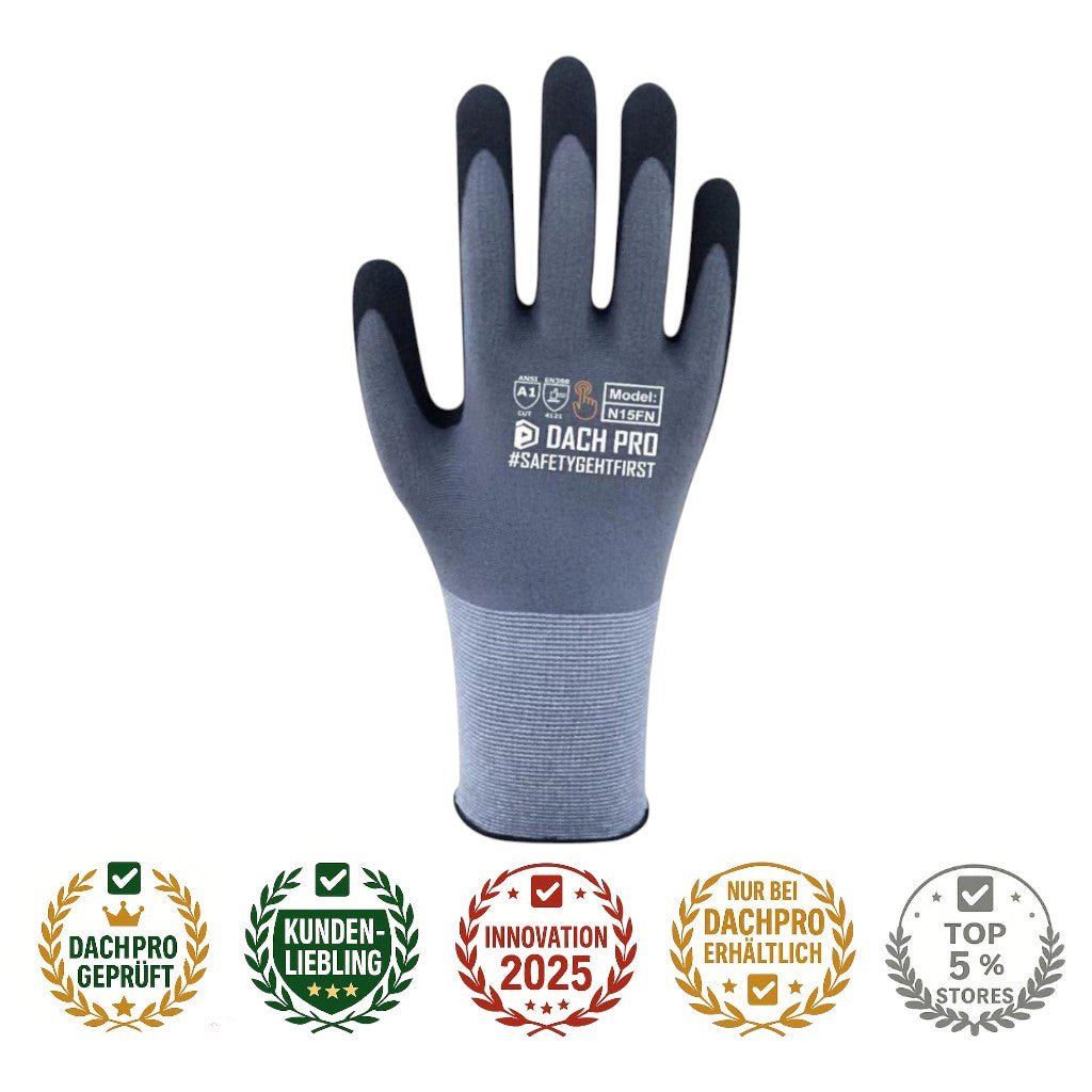 DACH PRO - Premium Arbeitshandschuhe | Montagehandschuhe mit Verstärkung in 10er Box