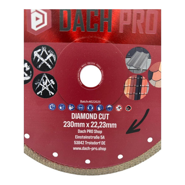 DACH PRO - Premium - Diamanttrennscheibe 230 x 22,23 mm