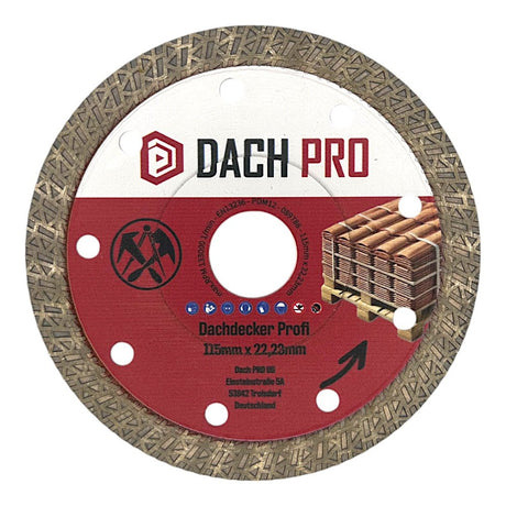 DACH PRO - Premium - Diamanttrennscheibe für Dachdecker 115 x 22,23 mm