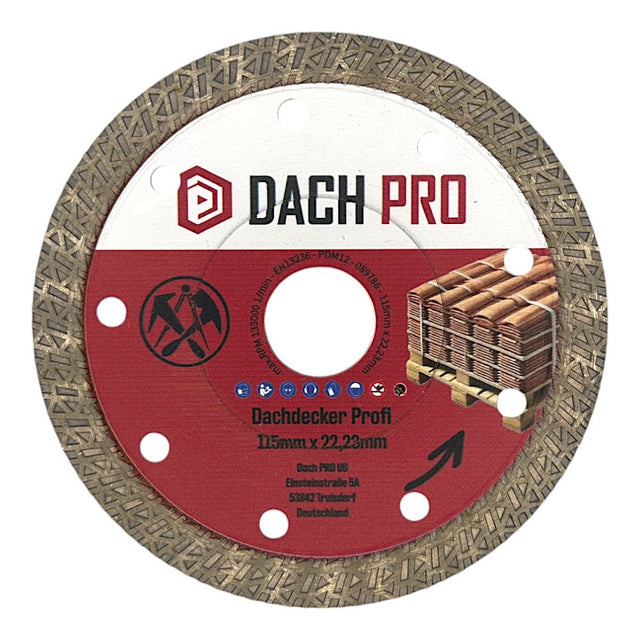 DACH PRO - Premium - Diamanttrennscheibe für Dachdecker 115 x 22,23 mm