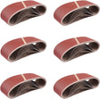 Gewebe - Schleifbänder│25 Stück │75 x 533 mm │je 5 x Korn 40/60/80/120/180 │für Bandschleifer│Schleifpapier│Schleifband - Set
