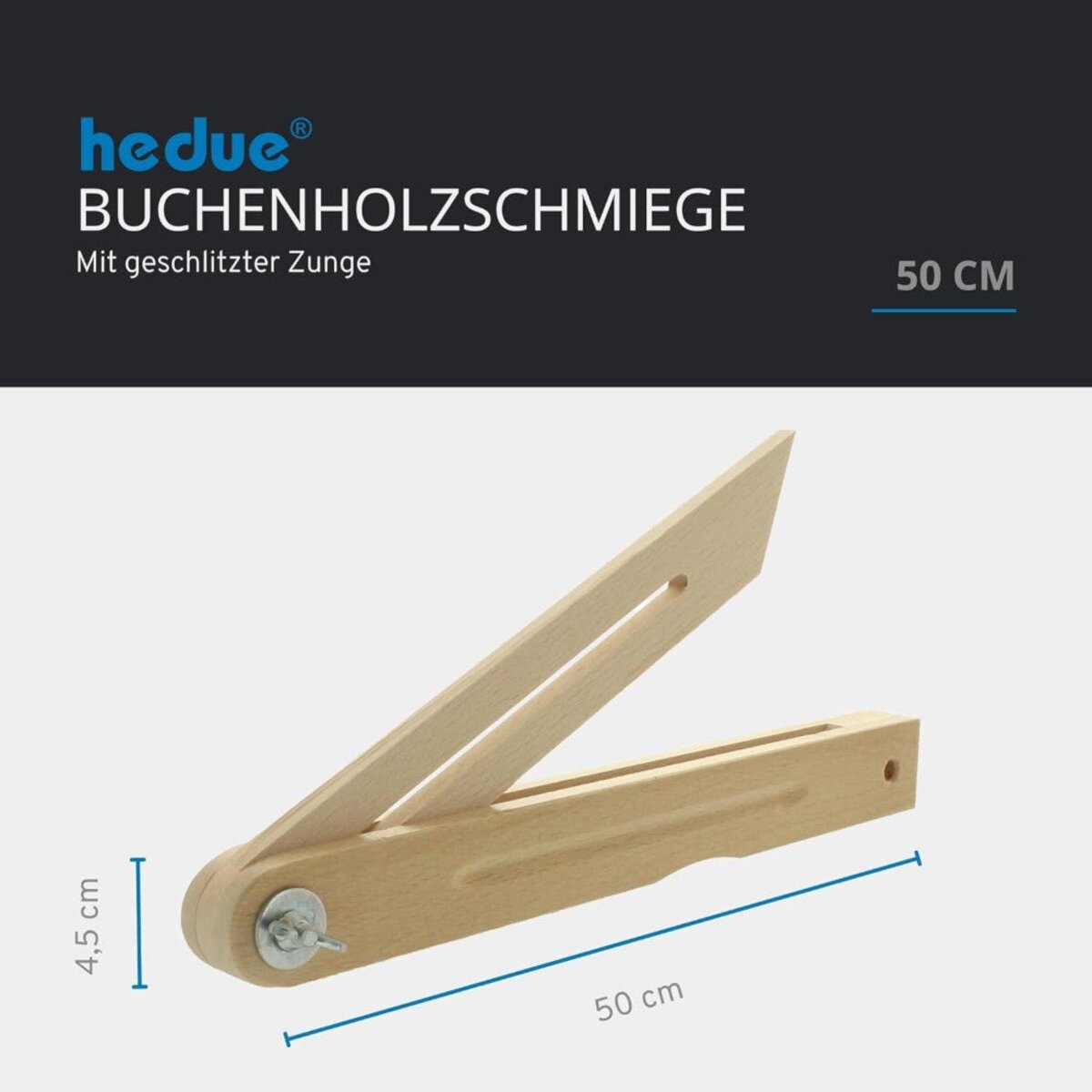 hedue® - Holzschmiege 50 cm | Winkelmesser