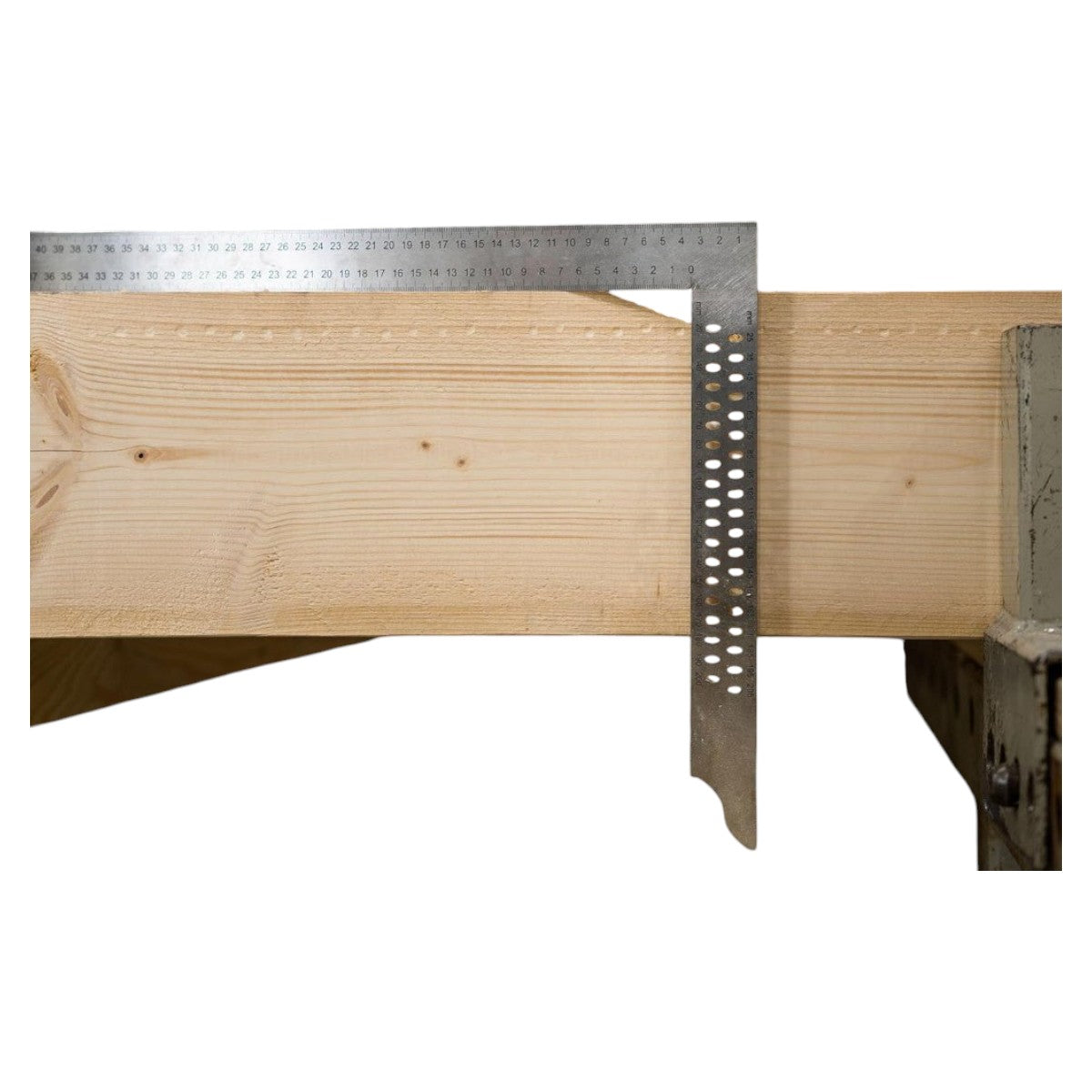 hEDUE® - Zimmermannswinkel Zn 800 mm con mm di tipo A e fori di arresto | Coltello di lino