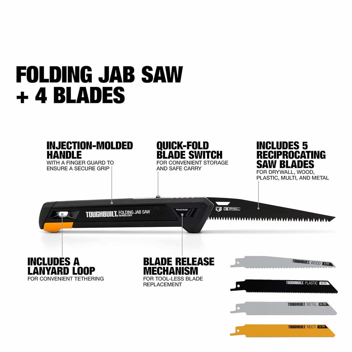kLAPPSÄGE Folding Jab Saw + 4 Sägeblätter