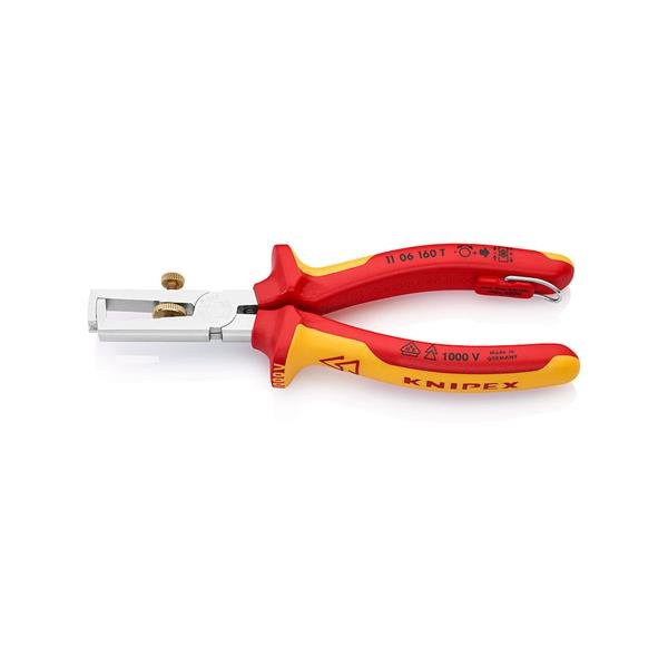 KNIPEX - Abisolierzange mit Öffnungsfeder, universal isoliert mit Mehrkomponenten - Hüllen, VDE