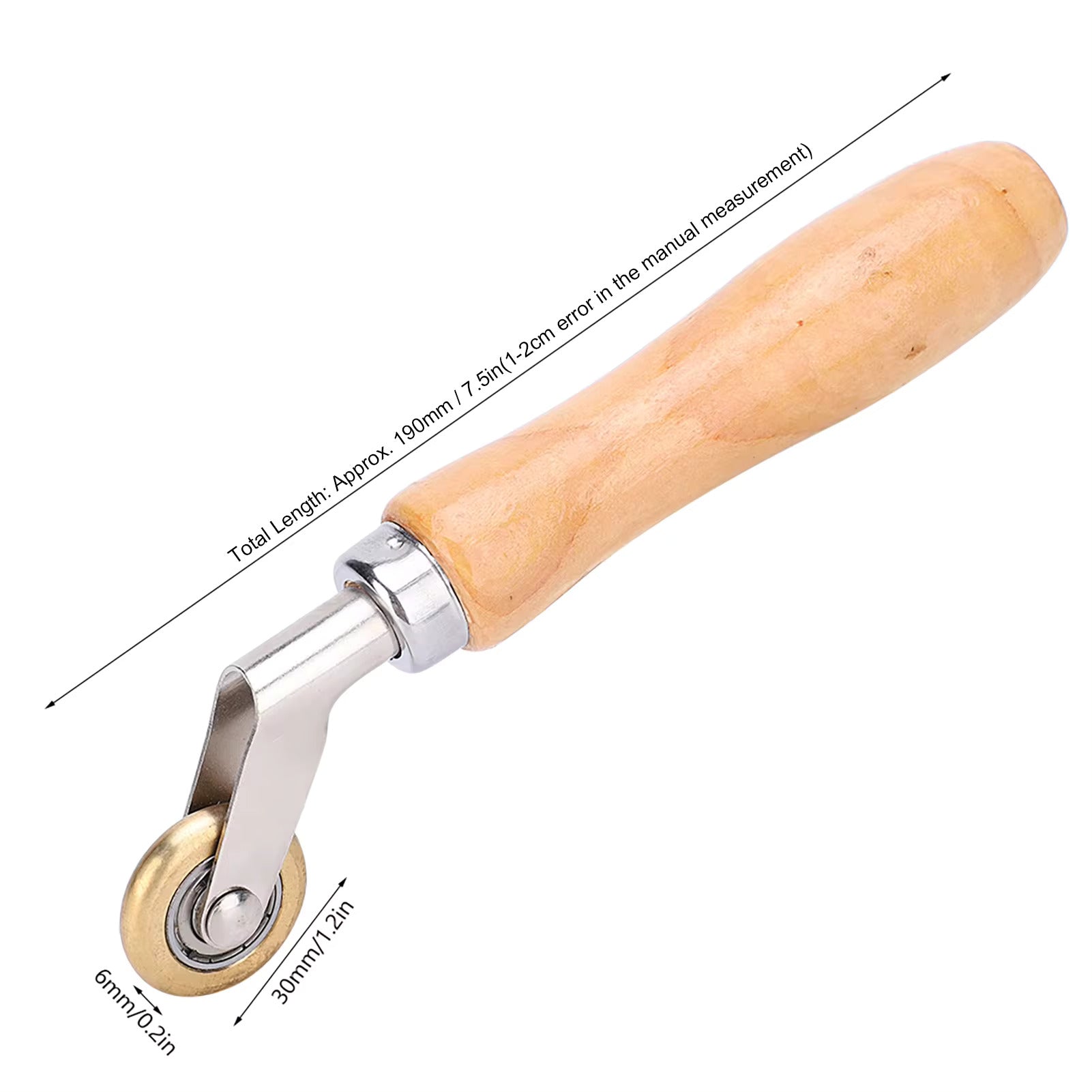 Leister - Messing Andrückrolle 6mm für Überlappschweißbahnen