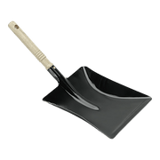 Metall - Kehrblech mit Holzgriff Schwarz Breite: 22 cm