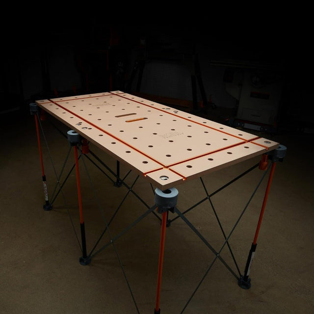 OX TOOLS - BORA Centipede 2 x 4ft T - Track Tabletop - 20mm Dog Holes | Arbeitsplatte