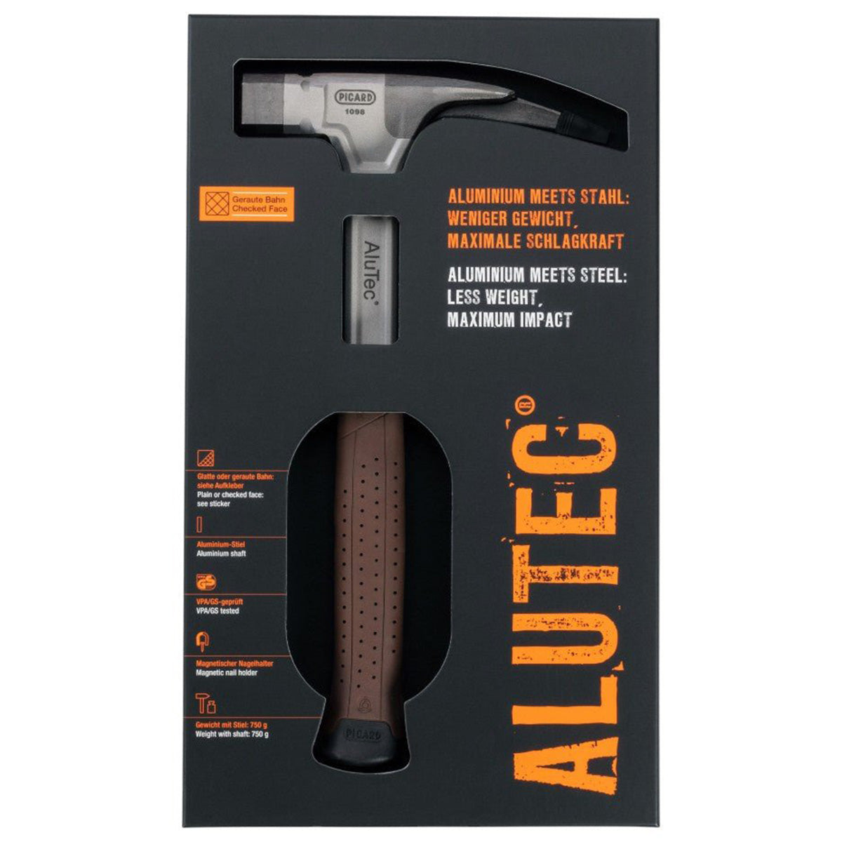 PICARD - Marteau de tour AluTec, tôle lisse en emballage individuel