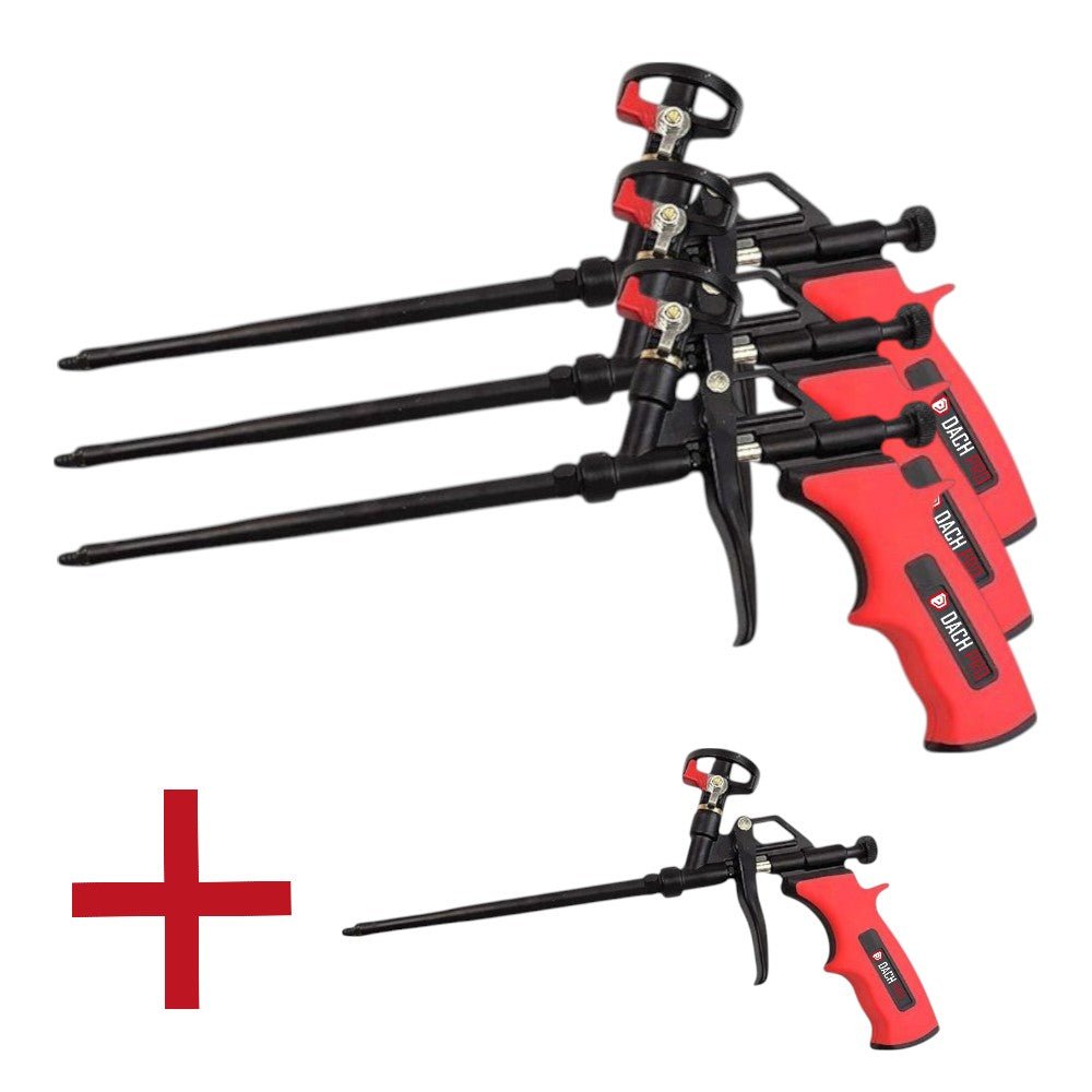 Präzisions - Sprühkopf | Schaumpistole mit Ein - /Aus - Ventil und ergonomischem Griff 3+1 Set