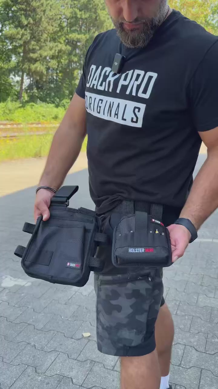 Cargar vídeo: Holster Mini – Kompakte Werkzeugtasche mit 10 Bit - Haltern | DACH PRO