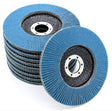 Profi - Fächerscheiben │ blau │10 Stück │ Ø 125 mm │ Korn 120 │ Inox │ Schleifscheiben │ Lamellenscheiben