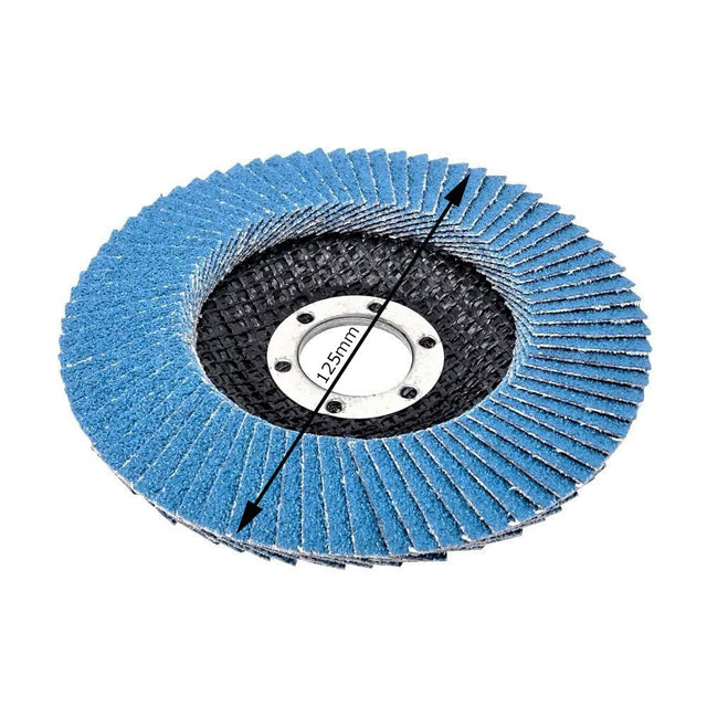Profi - Fächerscheiben │ blau │10 Stück │ Ø 125 mm │ Korn 120 │ Inox │ Schleifscheiben │ Lamellenscheiben